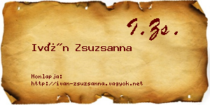 Iván Zsuzsanna névjegykártya